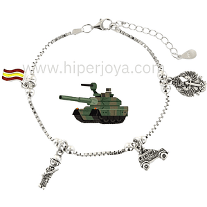 Pulsera ejercito de tierra plata