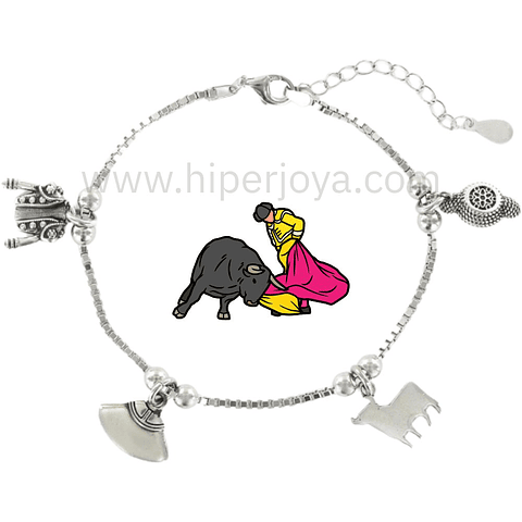 Pulsera taurina plata 