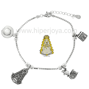 Pulsera Virgen del Rocío plata