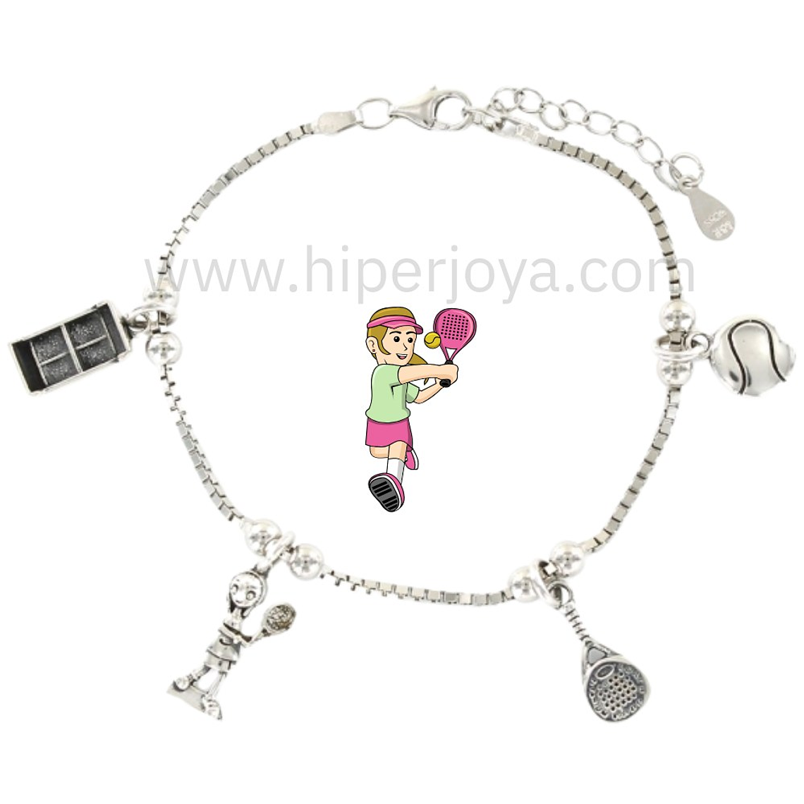 Pulsera del pádel plata 1