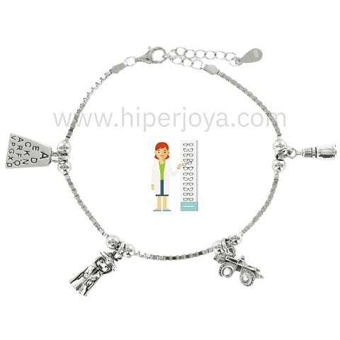 Pulsera de la óptica plata