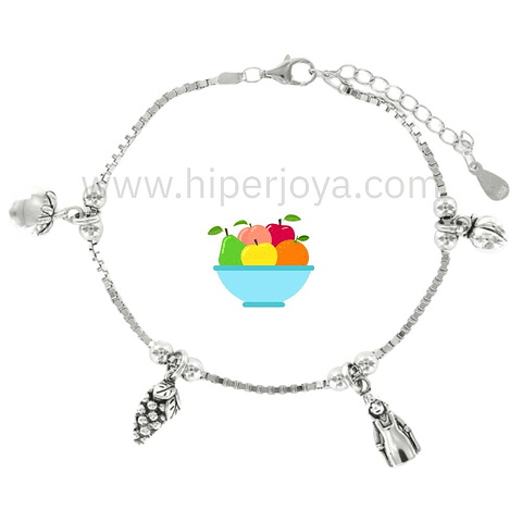 Pulsera de la frutera plata