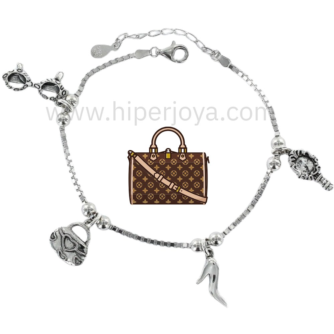 Pulsera del glamour plata  1