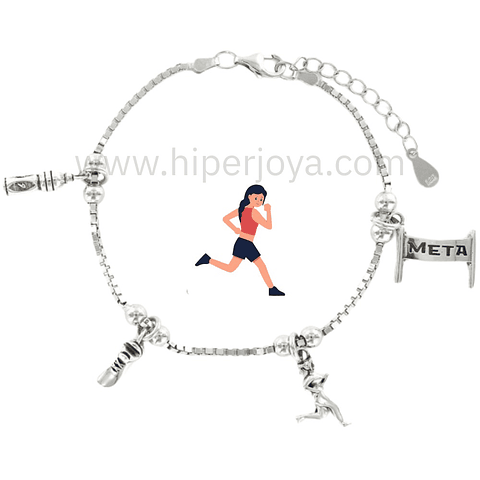 Pulsera de la corredora plata