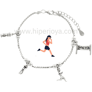 Pulsera de la corredora plata