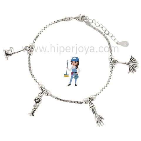 Pulsera de la limpiadora plata