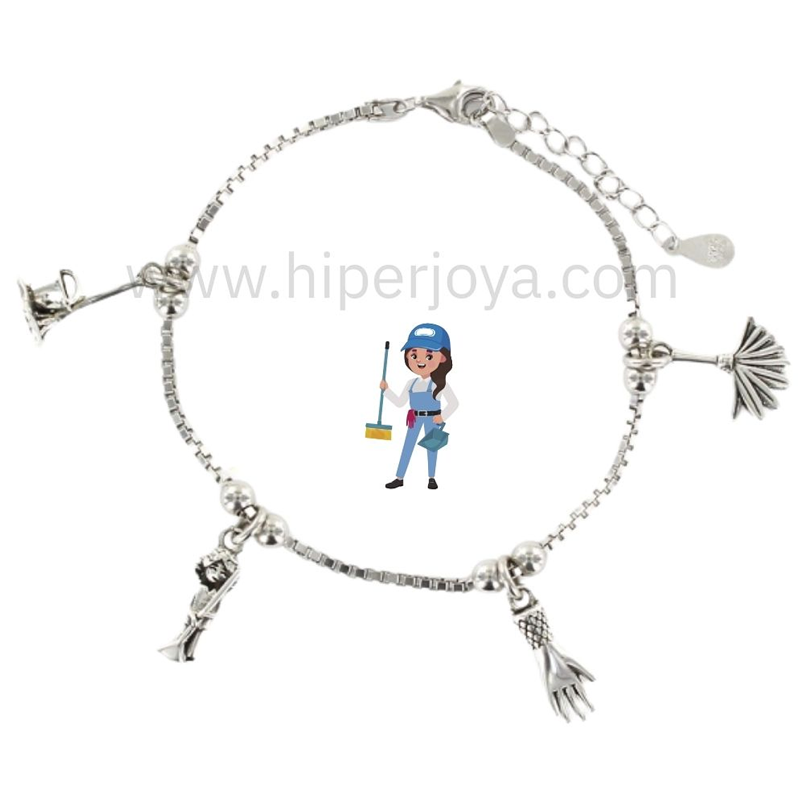 Pulsera de la limpiadora plata 1