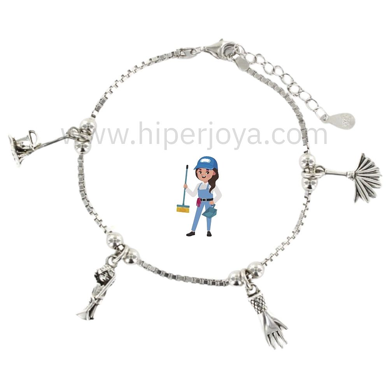 Pulsera de la limpiadora plata 1