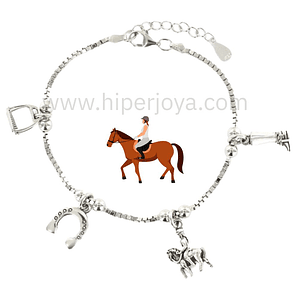 Pulsera de la hípica plata