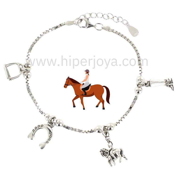 Pulsera de la hípica plata 1