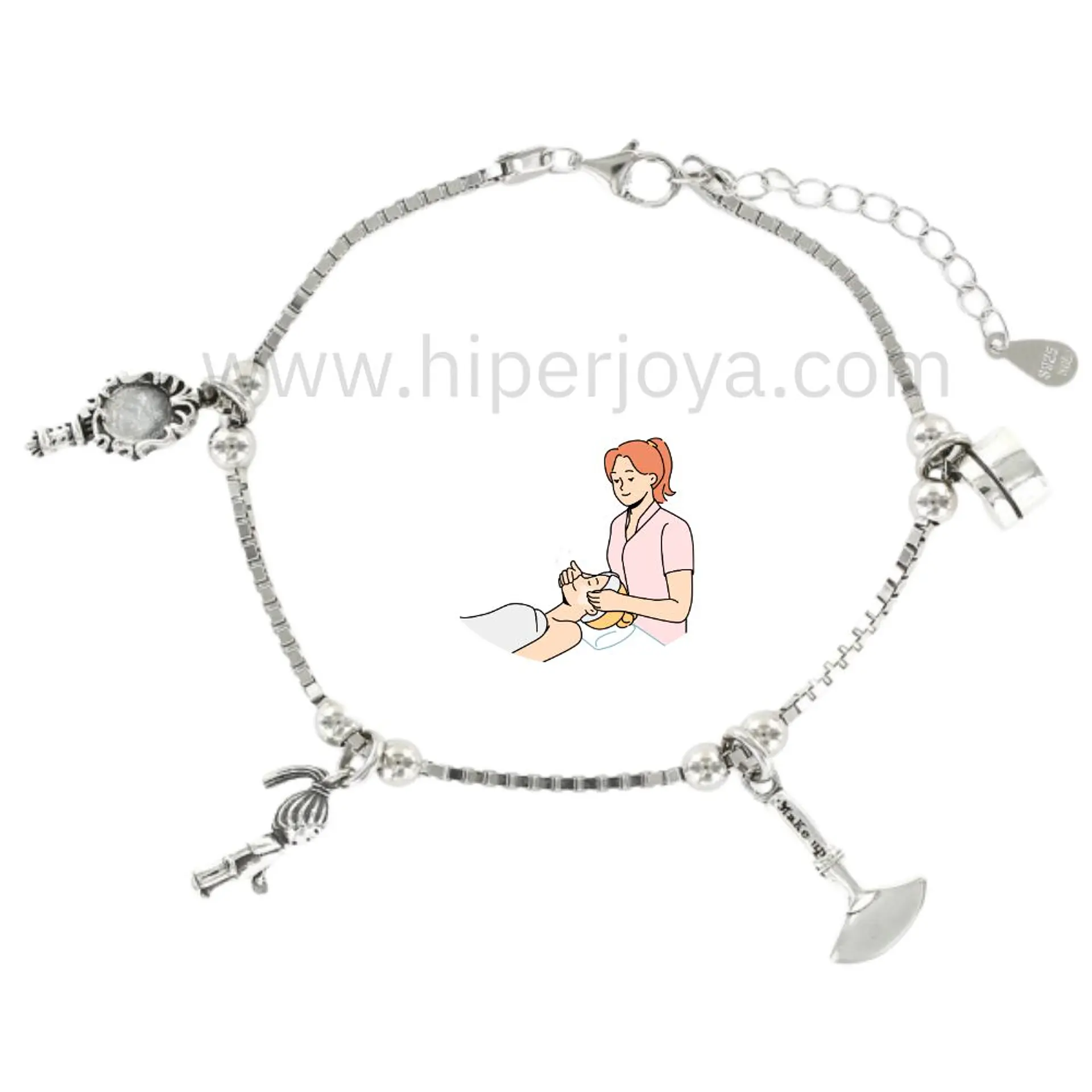 Pulsera de la esteticista plata 1