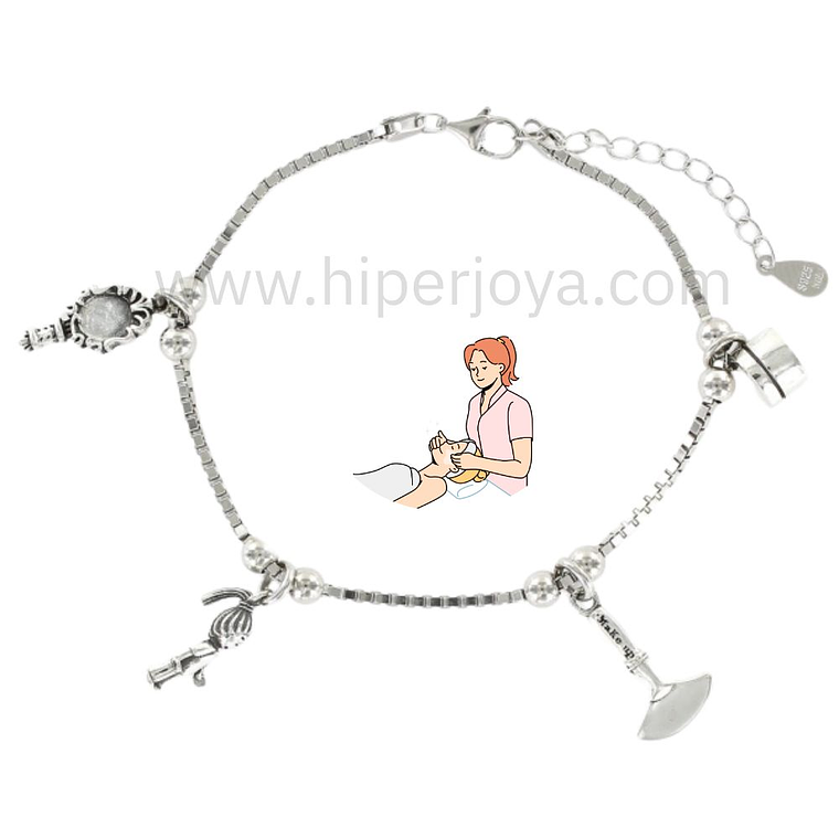 Pulsera de la esteticista plata 1