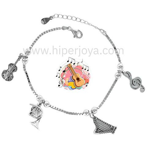 Pulsera de la música plata