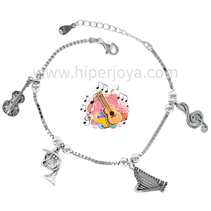 Pulsera de la música plata
