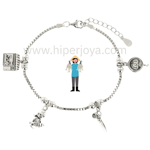 Pulsera de la pescadera plata