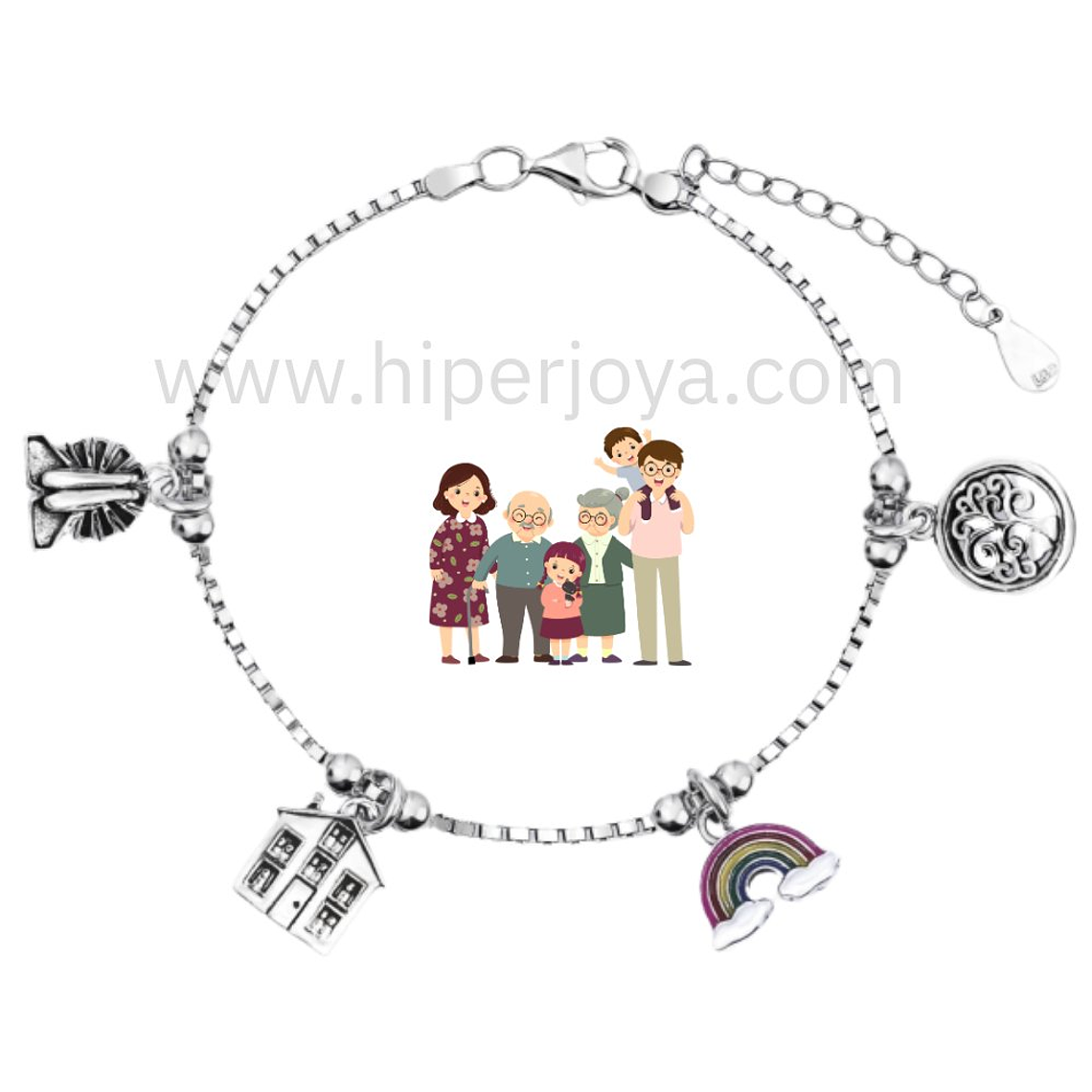 Pulsera de la familia plata 2
