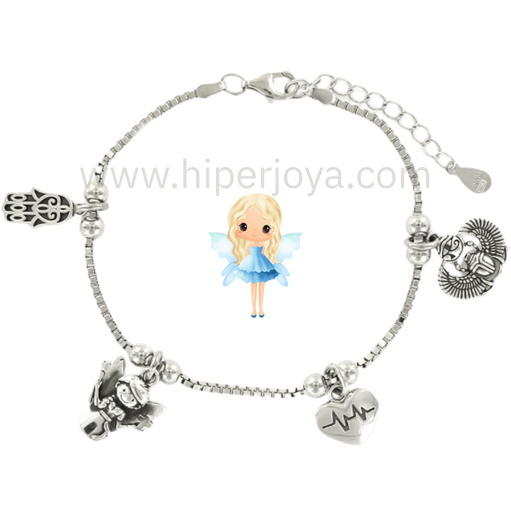 Pulsera hada de protección plata  1