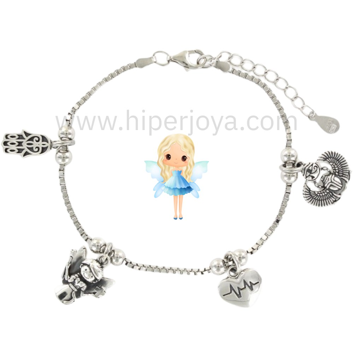 Pulsera hada de protección plata  1