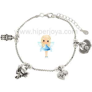 Pulsera hada de protección plata 
