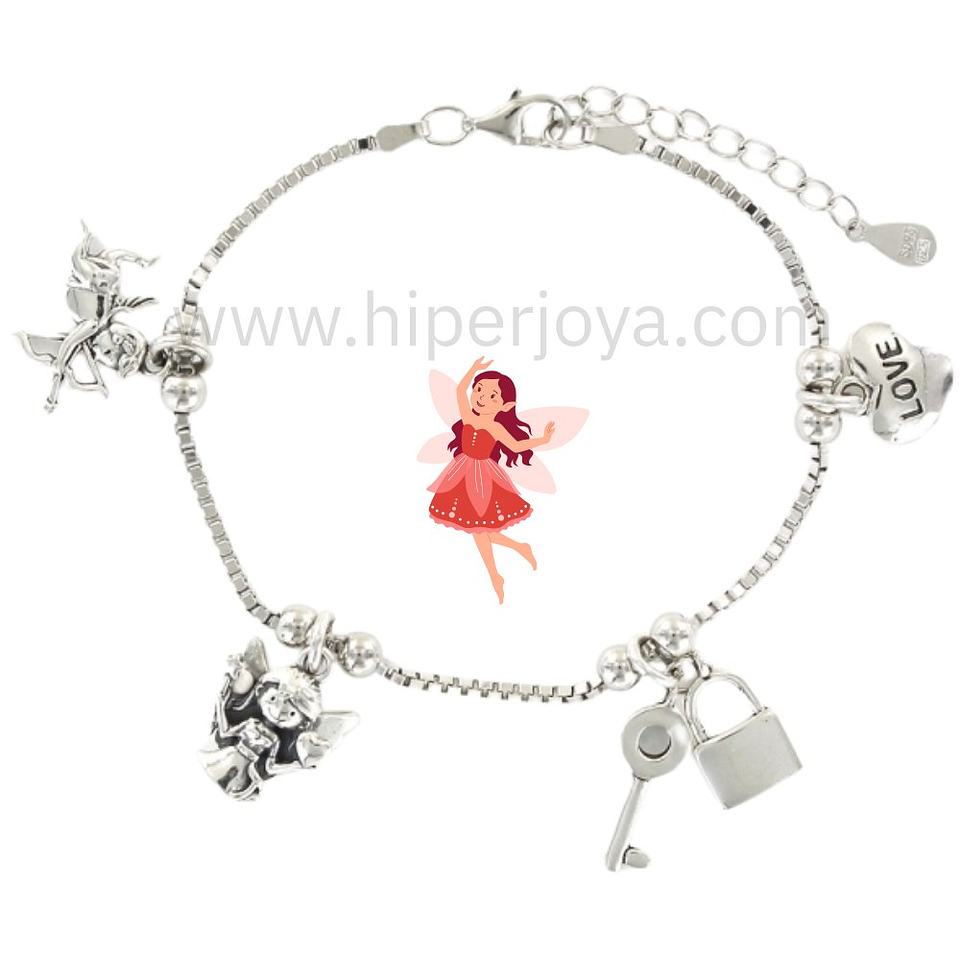 Pulsera hada del amor plata 1