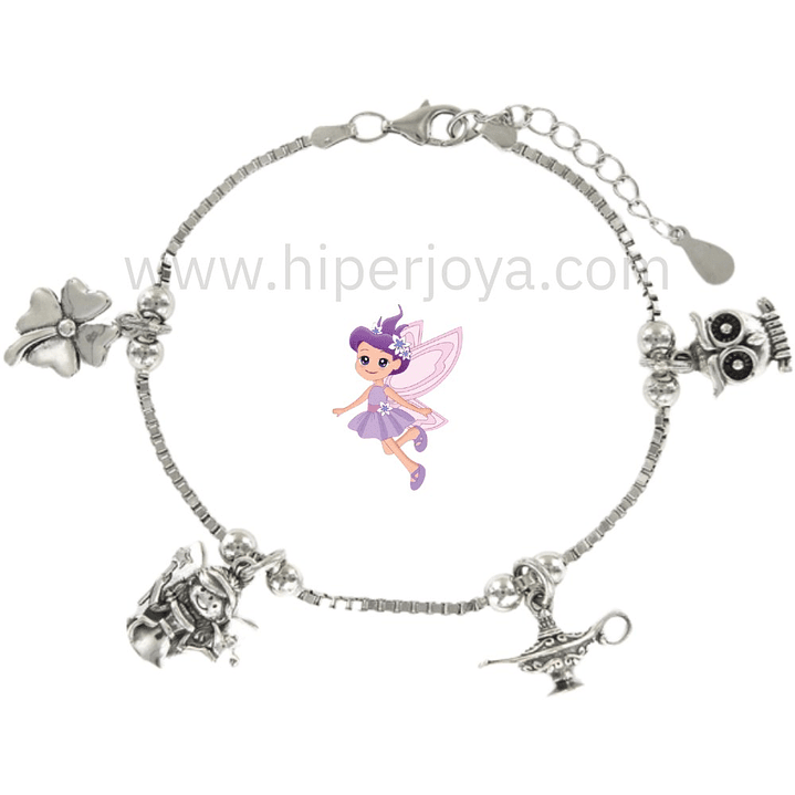 Pulsera hada de los estudios plata 1