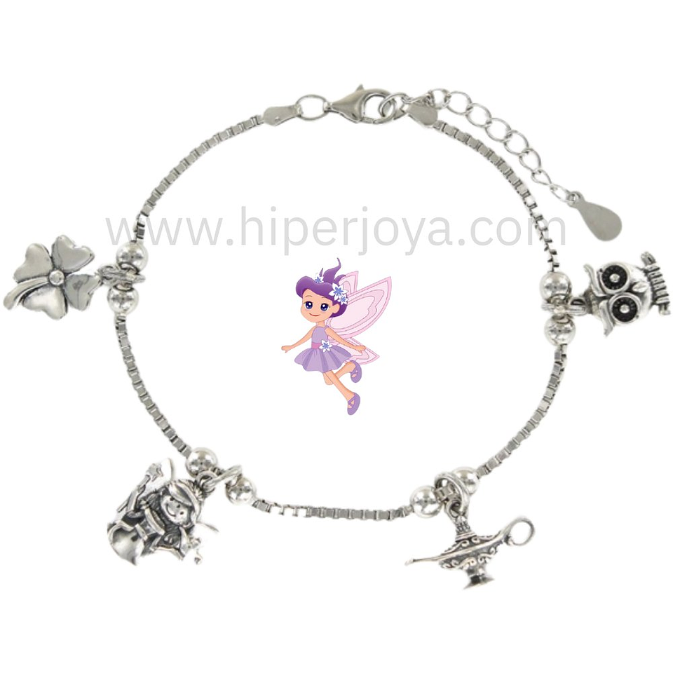 Pulsera hada de los estudios plata 1