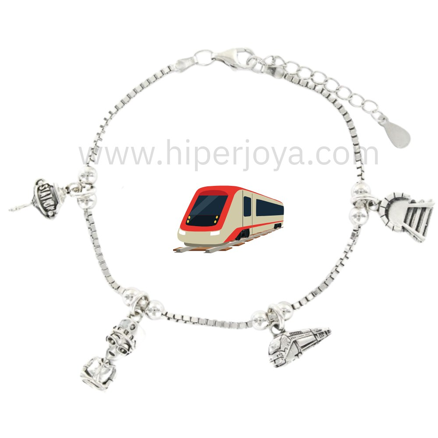 Pulsera trabajadora de metro plata 1