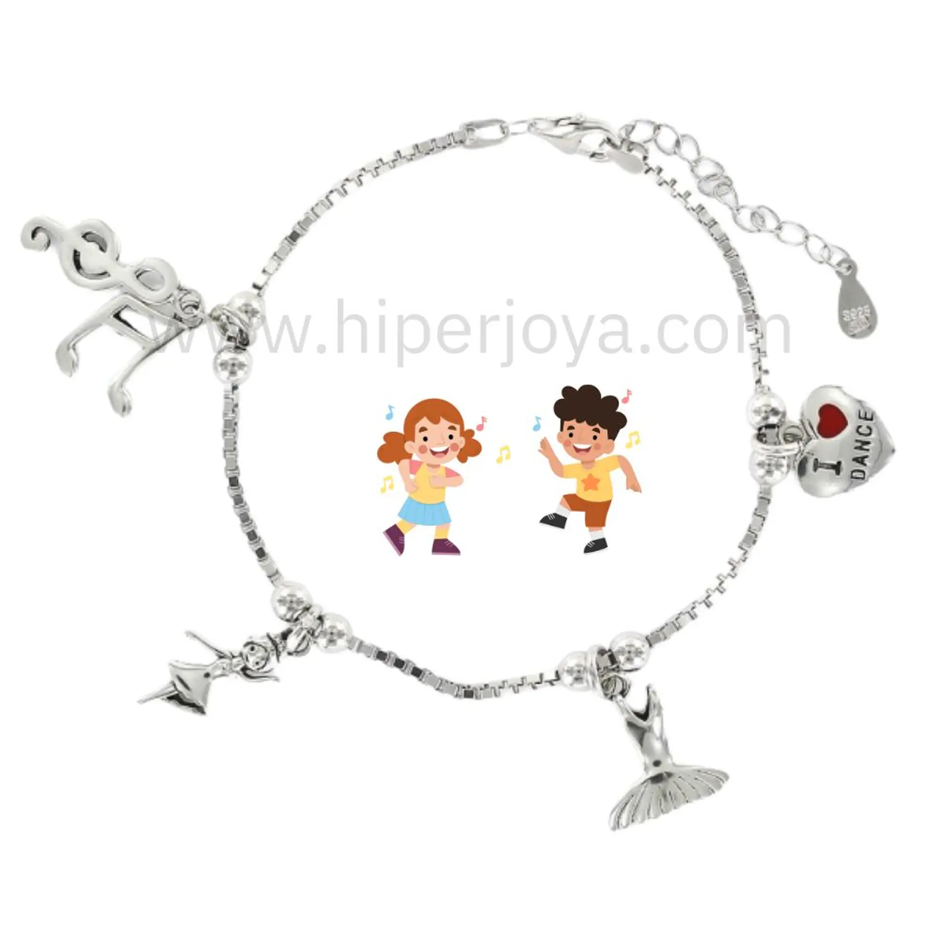 Pulsera de baile plata 1