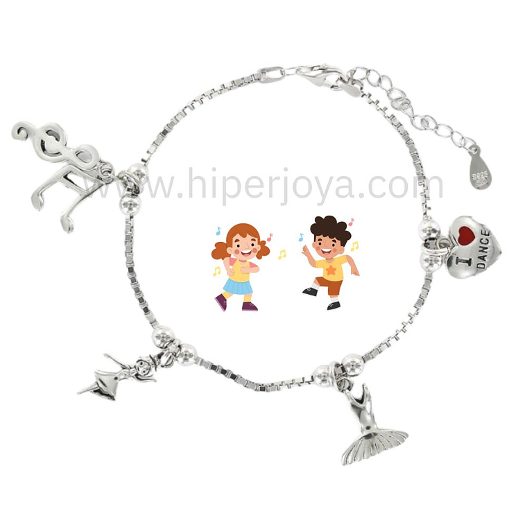 Pulsera de baile plata 1