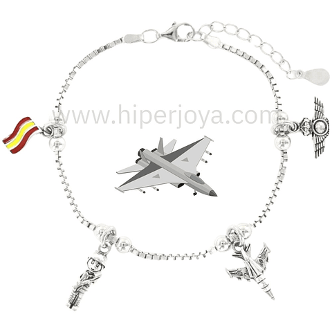 Pulsera ejercito de aire plata
