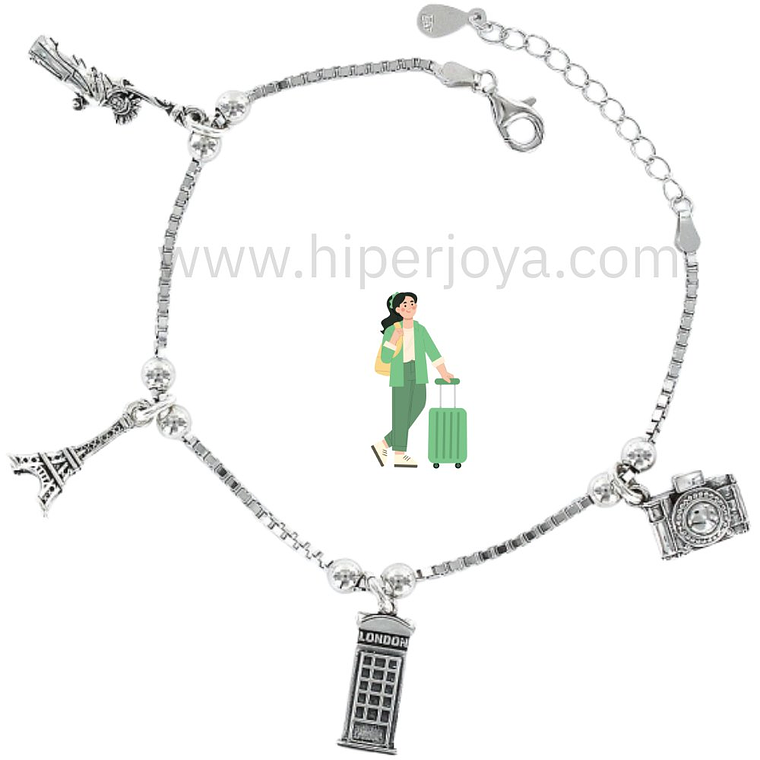 Pulsera de la viajera plata 1