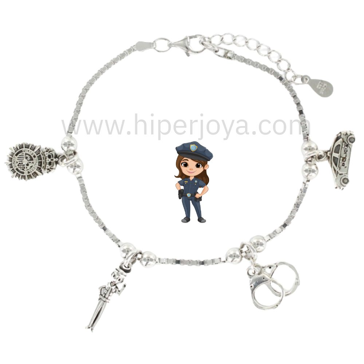 Pulsera de la policía local plata 1