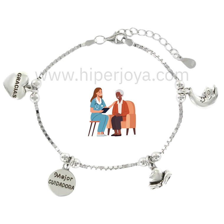 Pulsera de la cuidadora plata 1