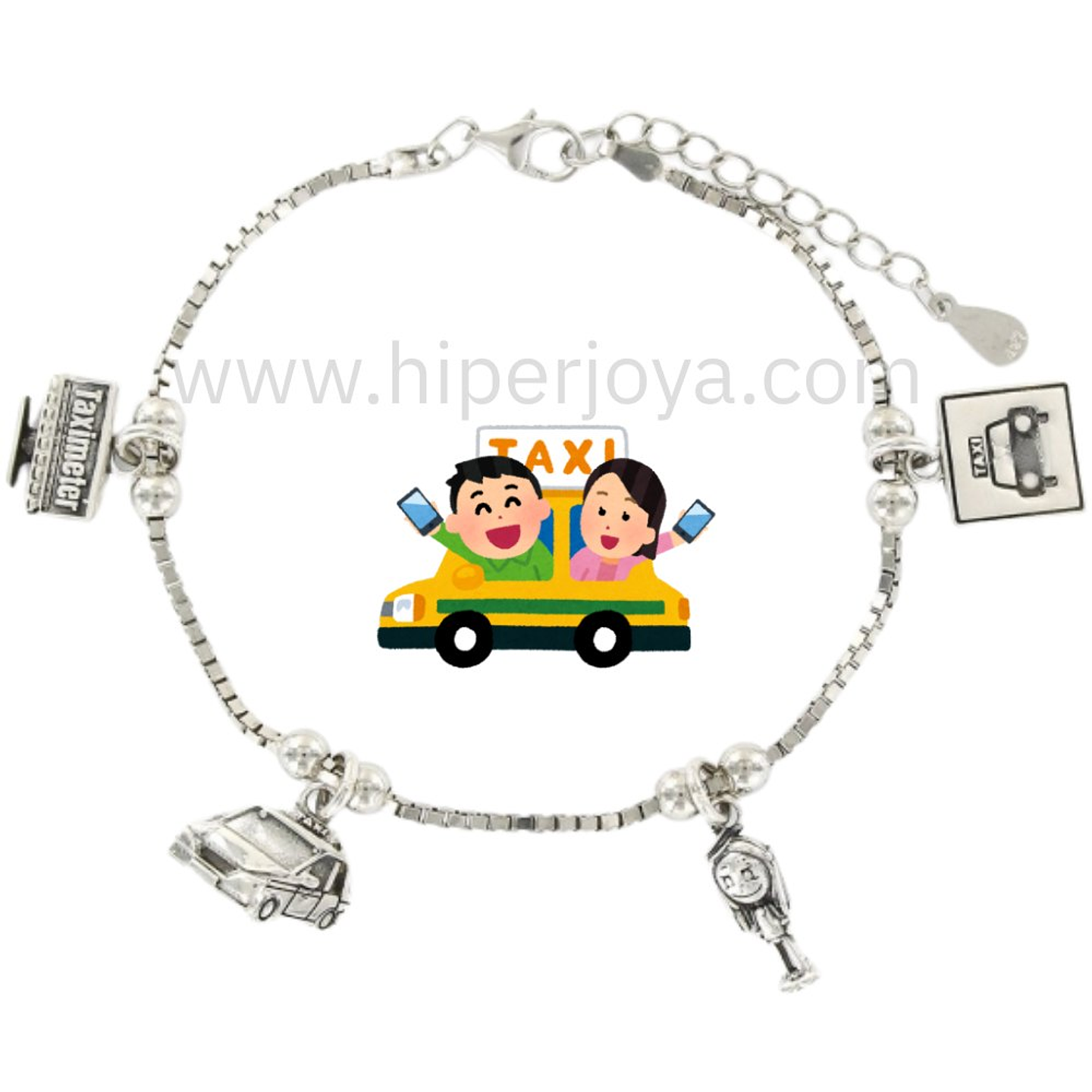 Pulsera de la conductora de taxi plata  1