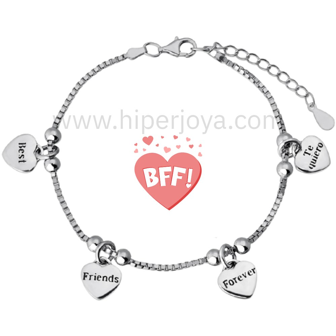Pulsera de la amistad plata  2