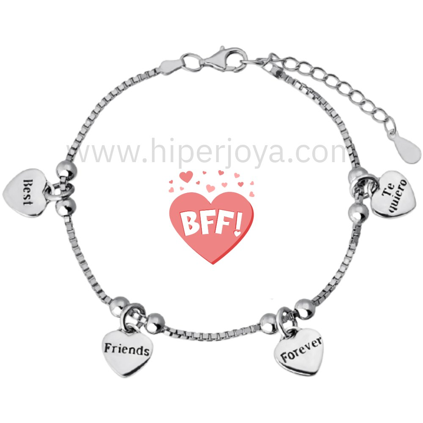 Pulsera de la amistad plata  2