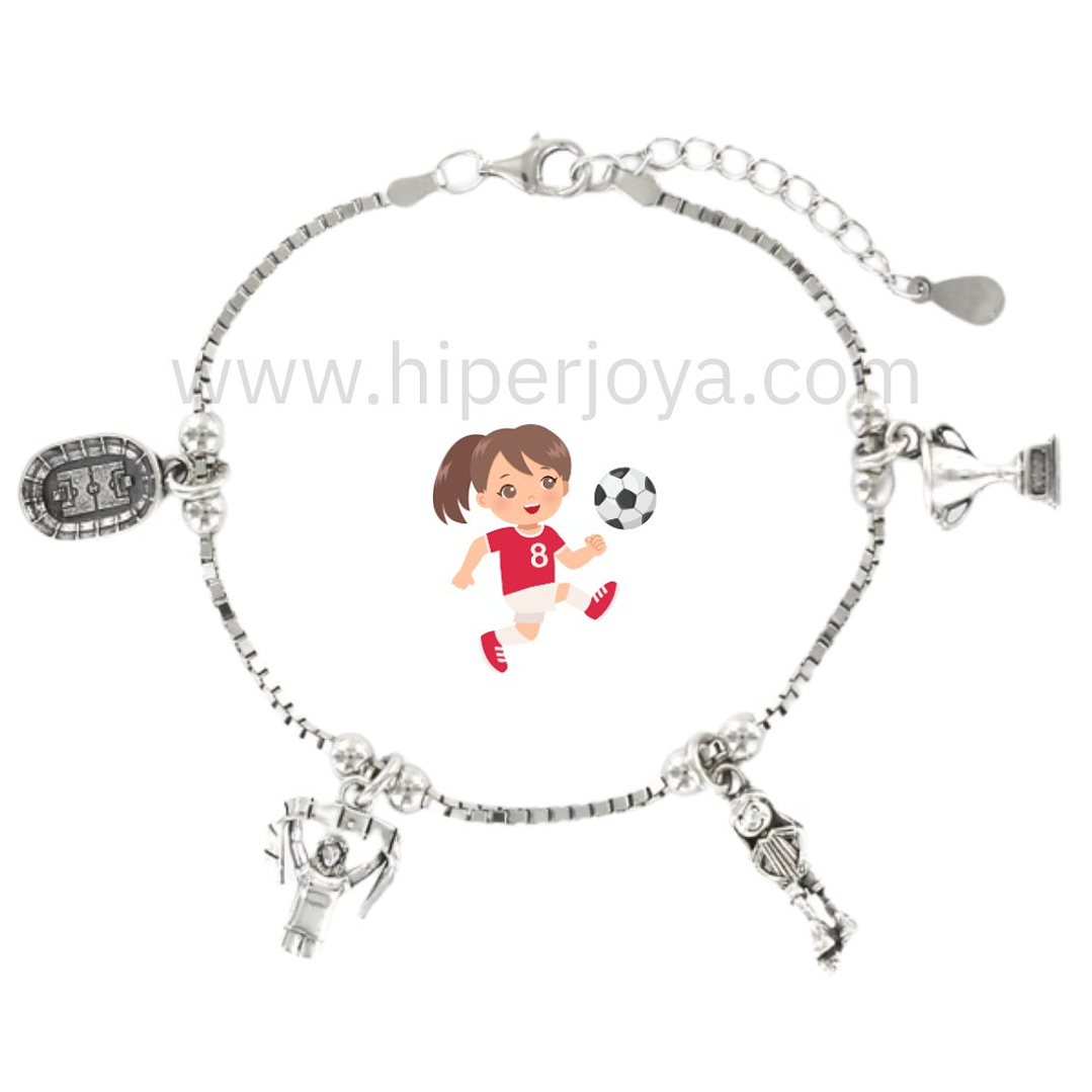 Pulsera de la futbolera plata 1