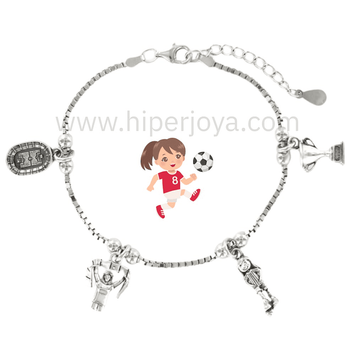 Pulsera de la futbolera plata 1