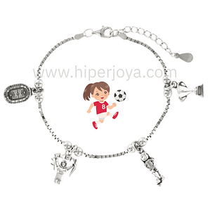 Pulsera de la futbolera plata