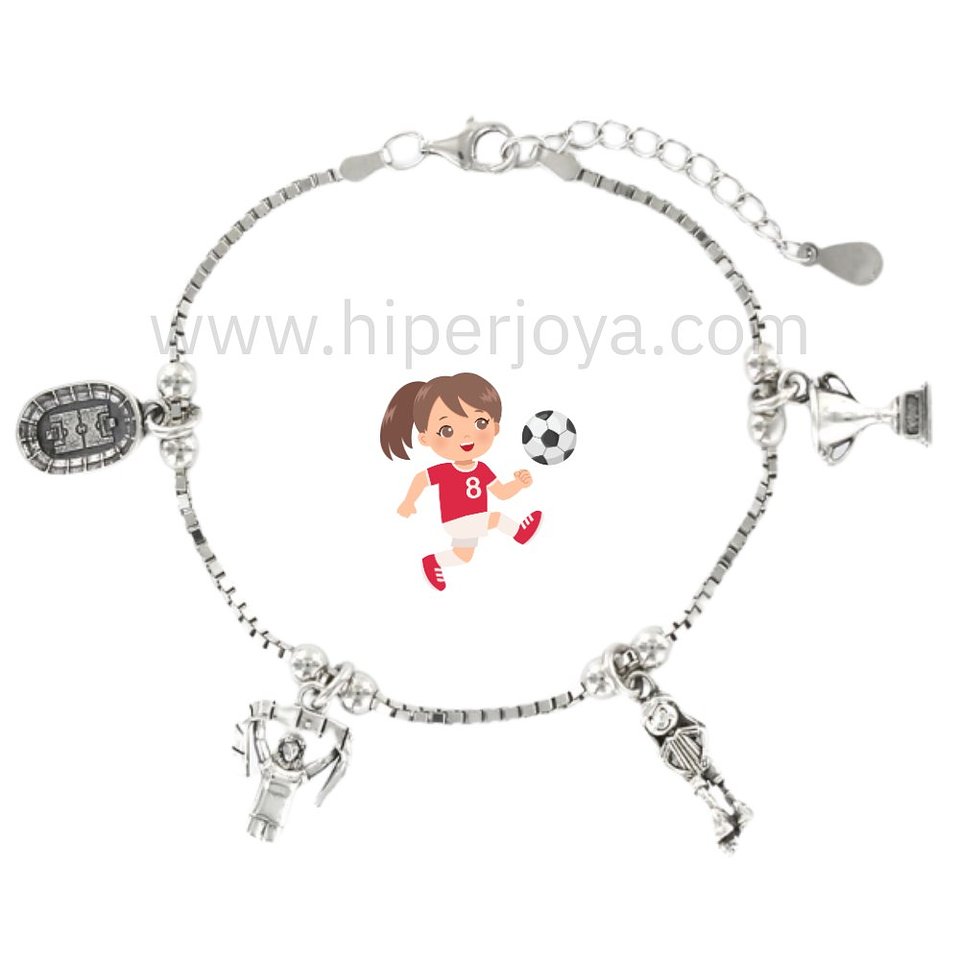 Pulsera de la futbolera plata 1