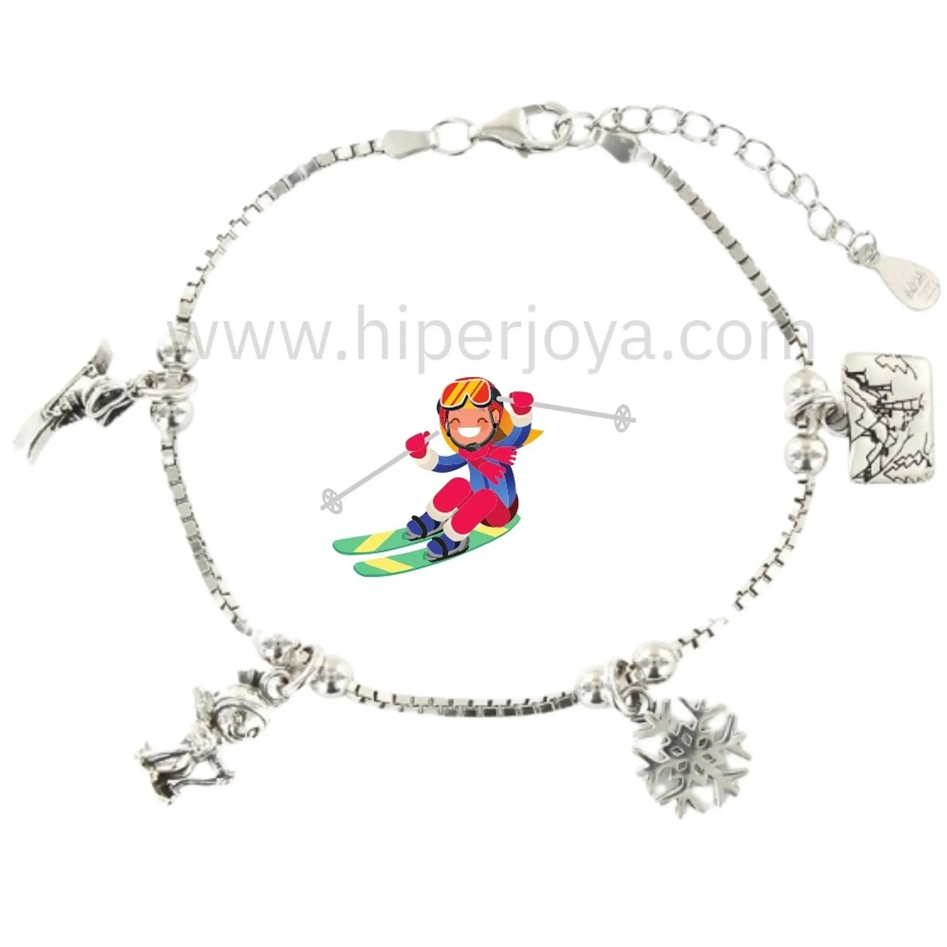 Pulsera de la esquiadora plata 1
