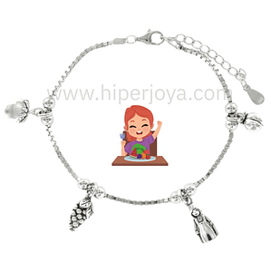 Pulsera de la vegana plata