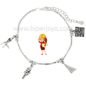 Pulsera de la arquitecta plata