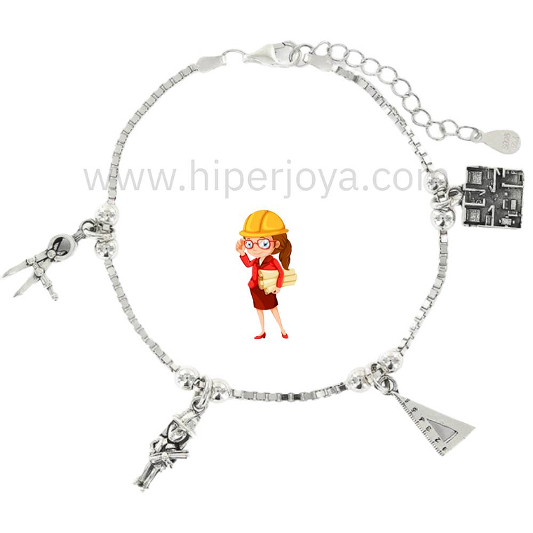 Pulsera de la arquitecta plata 1