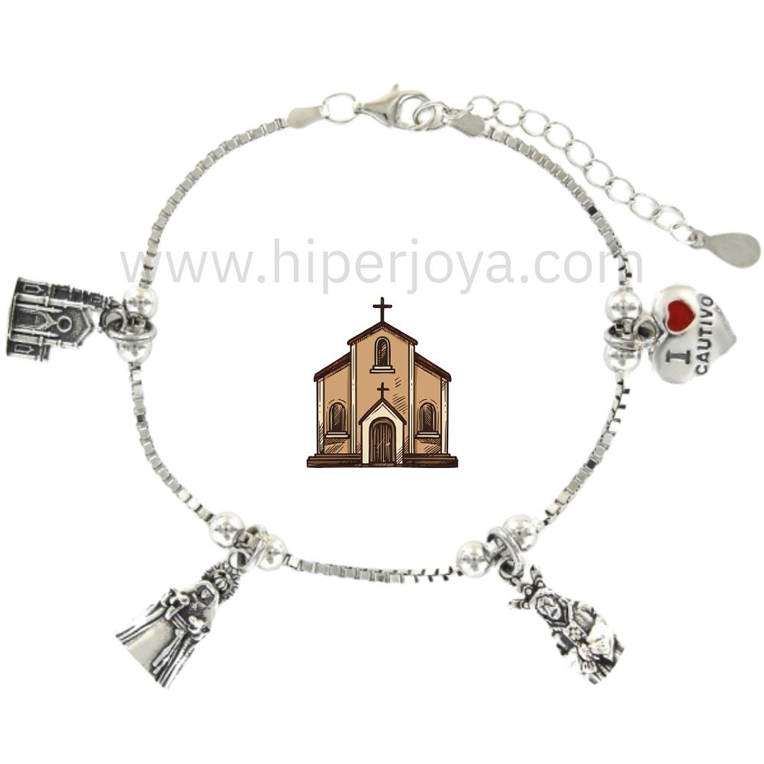 Pulsera de nuestro Jesus Cautivo plata 1