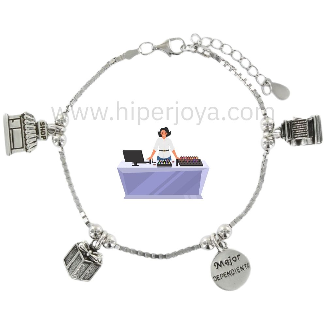 Pulsera de la dependienta plata 1
