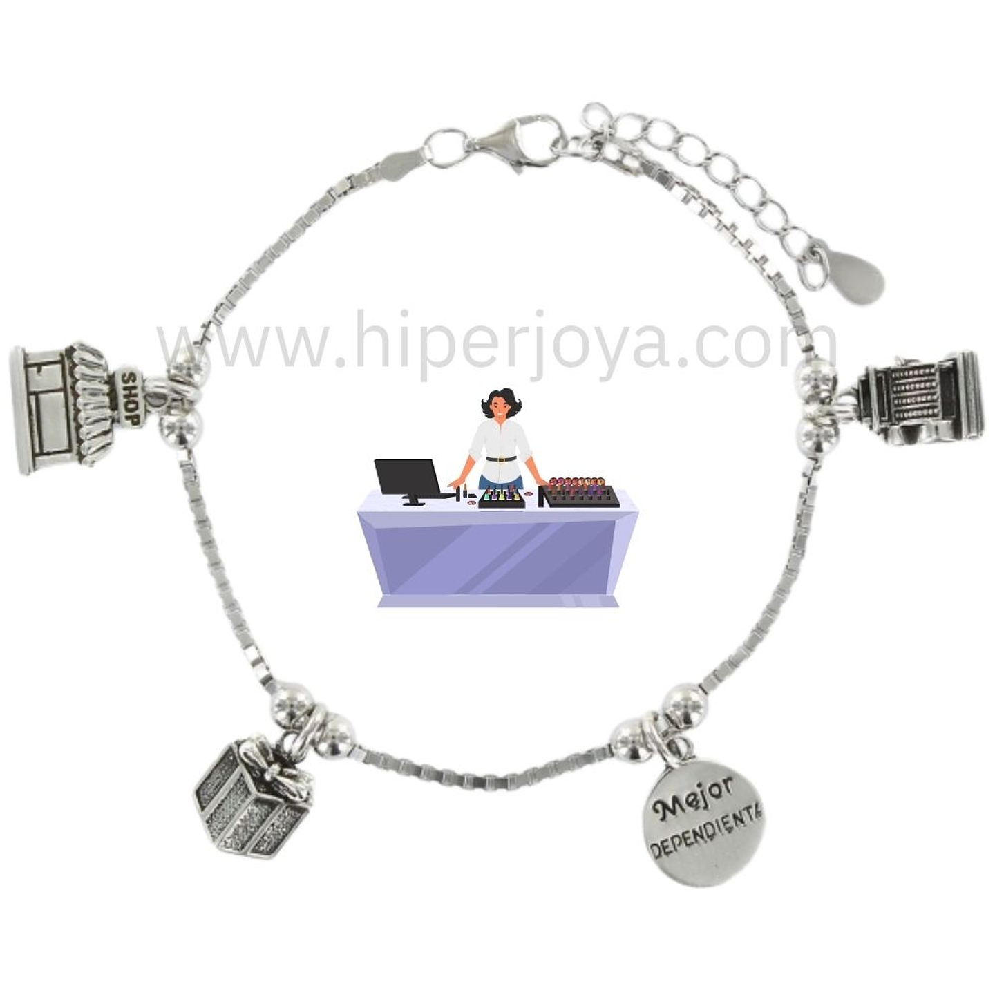 Pulsera de la dependienta plata 1