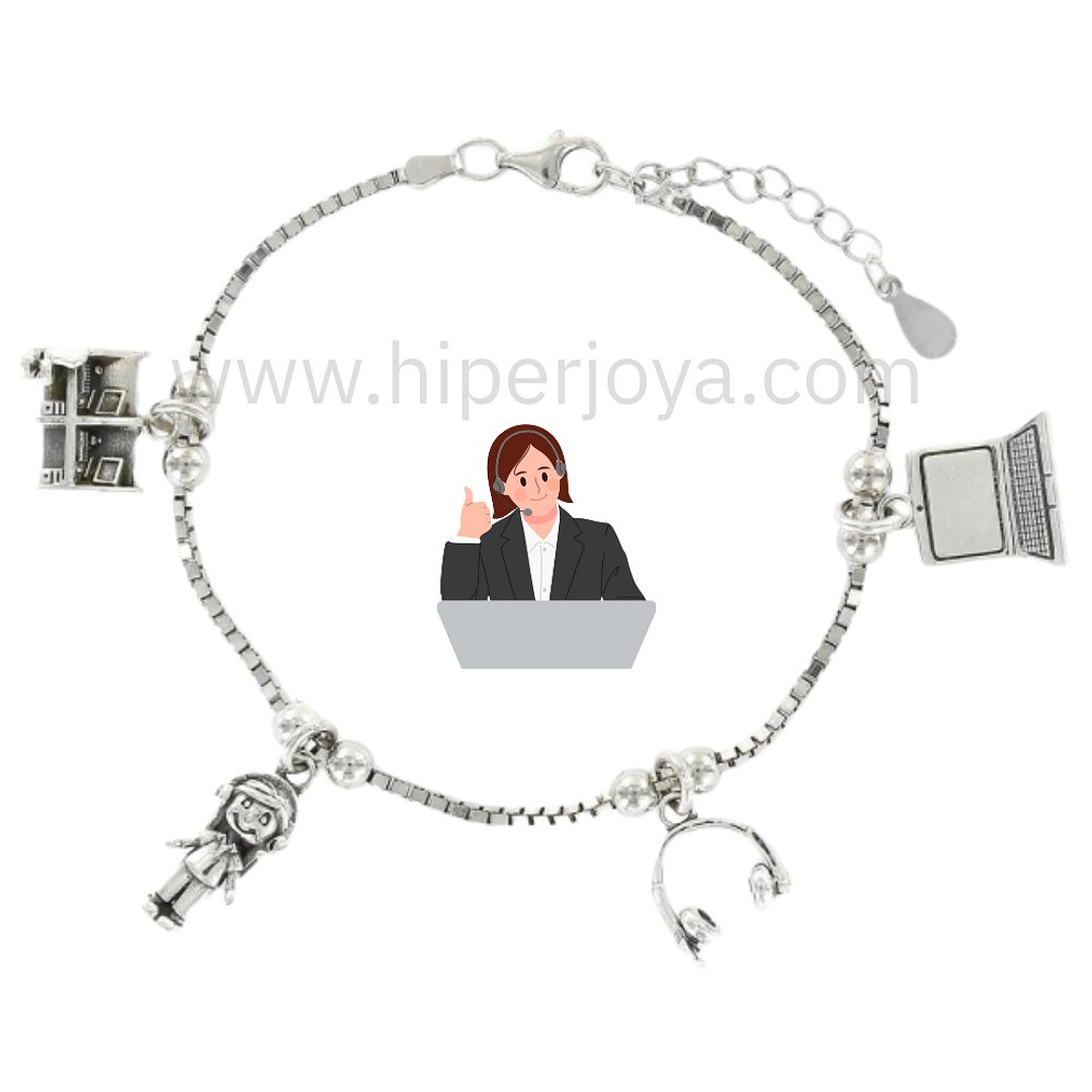 Pulsera de la teleoperadora plata 1