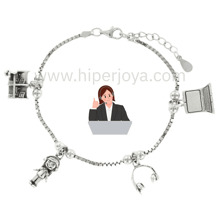 Pulsera de la teleoperadora plata 1