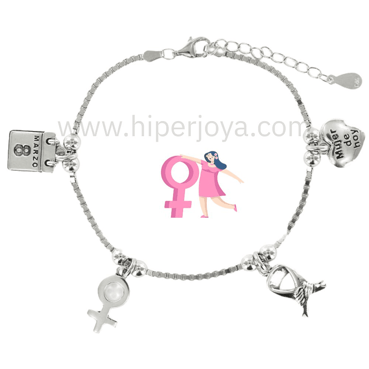 Pulsera de la mujer de hoy plata 1